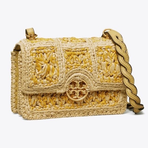 Tory Burch Miller Raffia Mini Bag - NWT - Yellow - Picture 2 of 9